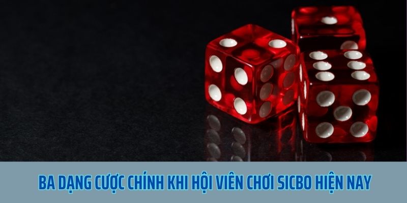 Ba dạng cược chính khi hội viên chơi Sicbo hiện nay 